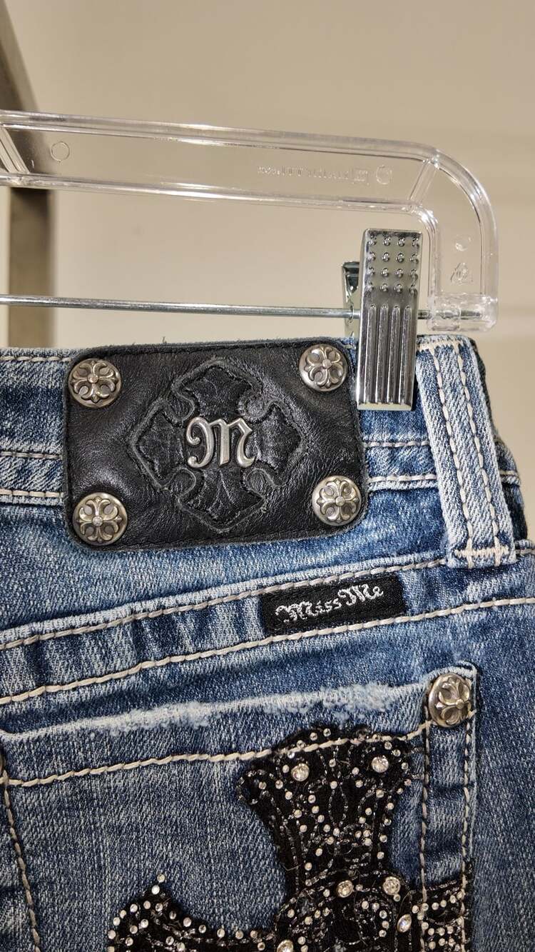 Miss Me Signature Bootcut Jeans Womens 26 Dark Wash Y2K - Picture 5 of 5